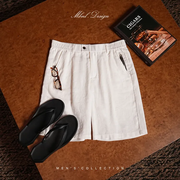MBNL-F「谧境」秦磊男装进口天丝苎麻混纺短裤LL-SKZ2052