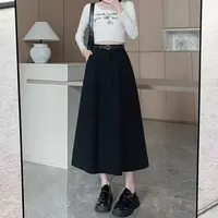 复古洗水棉轻奢半身裙
