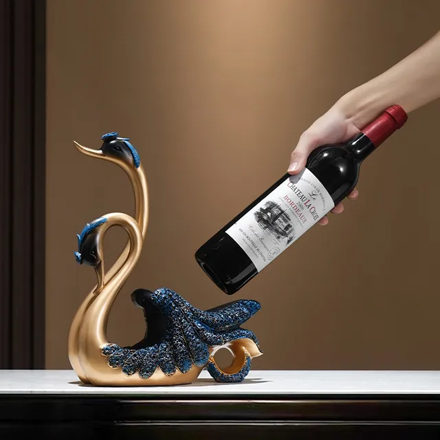 创意天鹅红酒托酒架置物架酒柜摆件葡萄酒架家居客厅餐边柜装饰品