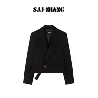 SJJ-SHANG【典范】英伦系列羊毛混纺结构层次时髦西装外套q135424p
