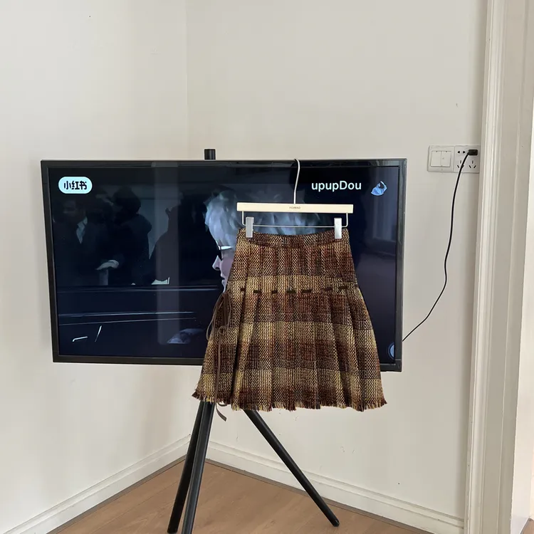 赵小小【巴黎时装】10212 秋冬收腰显瘦百搭毛呢感呢子格纹半身裙女