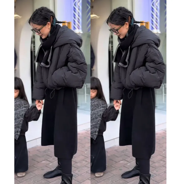 2025冬季新款一整套时尚气质百搭休闲短款棉服外套裤子两件套