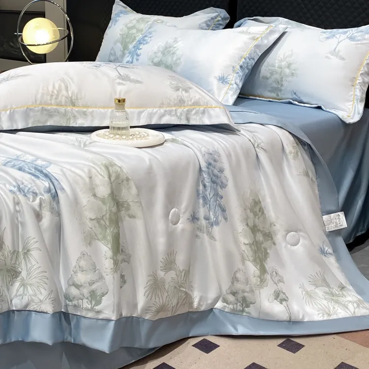 丝焰轻奢冰丝夏凉被可机洗凉感被单人春秋被芯可水洗薄款空调被子