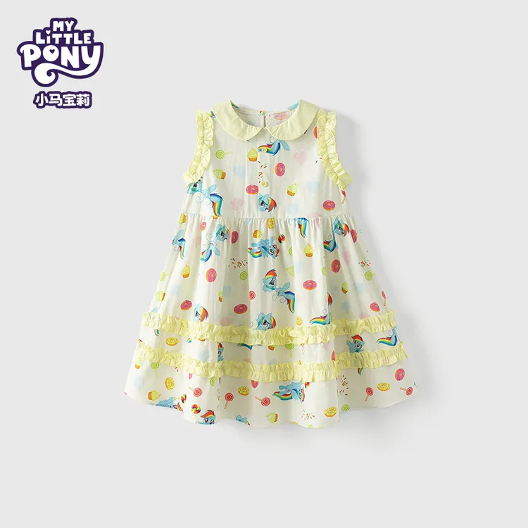 MY LITTLE PONY/小马宝莉2025夏季新款女宝卡通甜美纯棉连衣裙