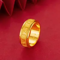 合金戒指 合金戒指/指环闭口转动六字戒指