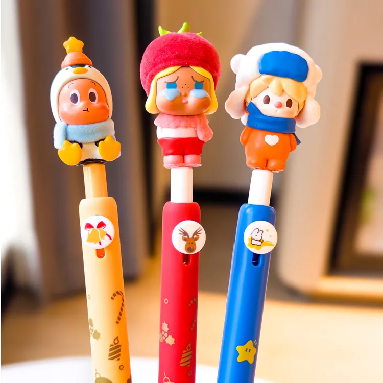 萌粒笔【毛绒绒系列】DIY黑色中性刷题笔