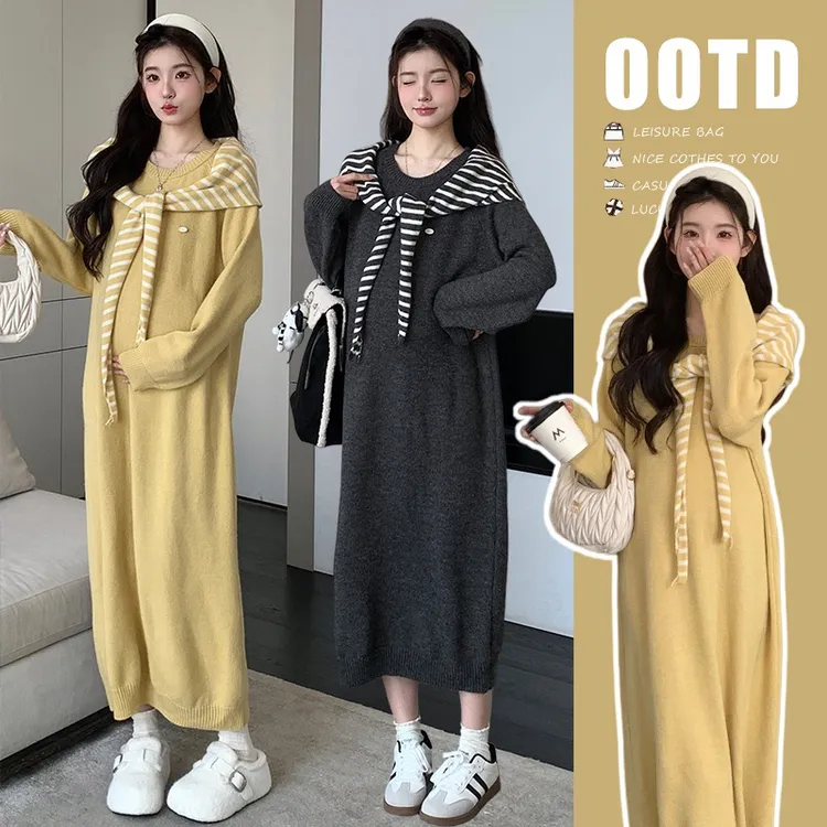 【可可】2025秋冬套装新品设计感加厚披肩+连衣裙两件套裙