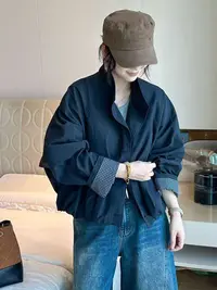 SHUSHU 秋冬季气质纯色夹棉小外套