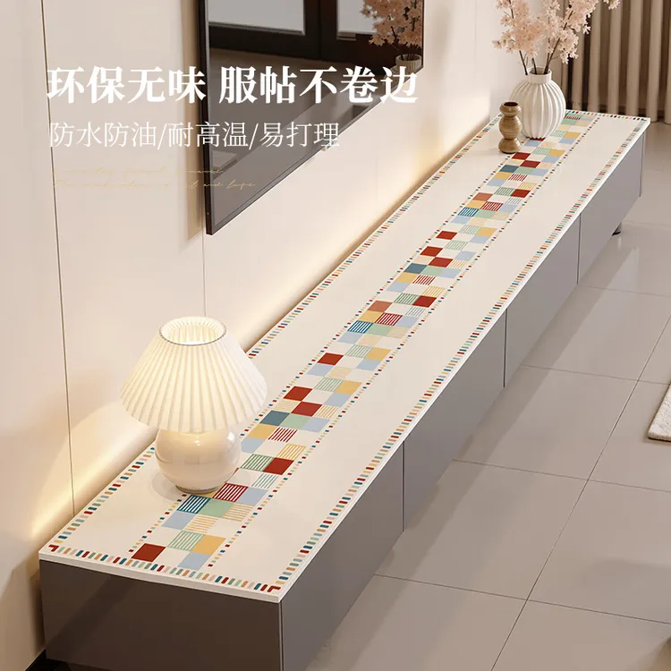 防水桌布茶几电视柜台面布垫子免洗简约桌垫餐边柜玄关台面垫家用