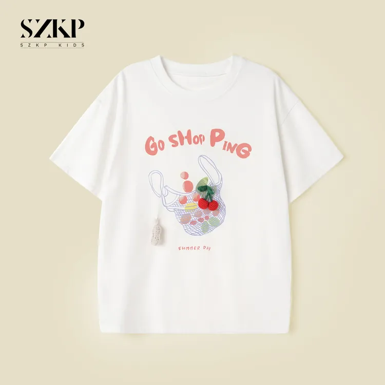 SZKP夏季新款女童薄款短袖中大童休闲儿童潮款透气t恤SHYX551480
