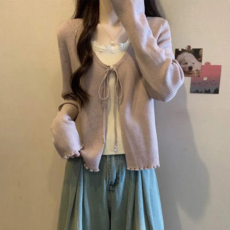 秋冬假两件小香风辣妈外出哺乳衣遮肚显瘦大码产后喂奶针织衫上衣
