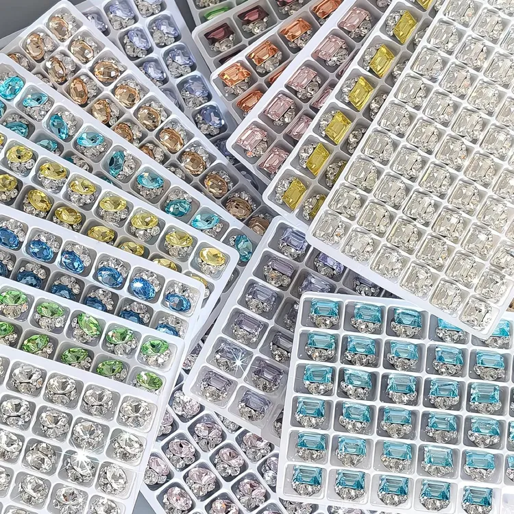 爆款新款堆钻美甲饰品鸽子蛋K9无底托彩色美甲钻球成品美甲装饰品