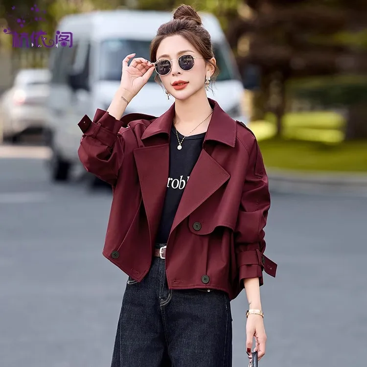 设计感外套女春2025年新款韩系宽松休闲百搭独特洋气夹克短款风衣