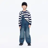 【芷芸专属】littlemoco童装装新款男女童牛仔背带裤长裤