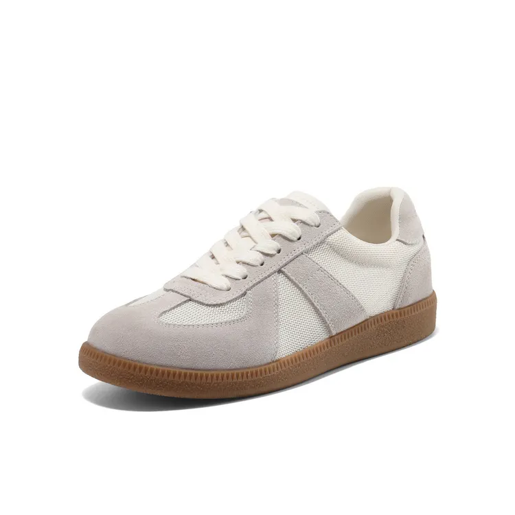 【散文诗】百丽时尚拼色德训鞋女2025春新商场同款休闲鞋D5M1DAM5