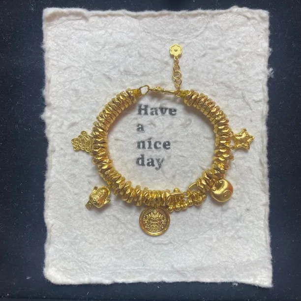 足金定制卡七手链24.39克