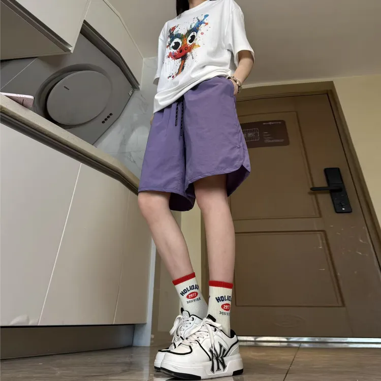 ziiou短裤宽松大码男款青少年夏天五分裤夏季外穿运动裤薄休闲裤