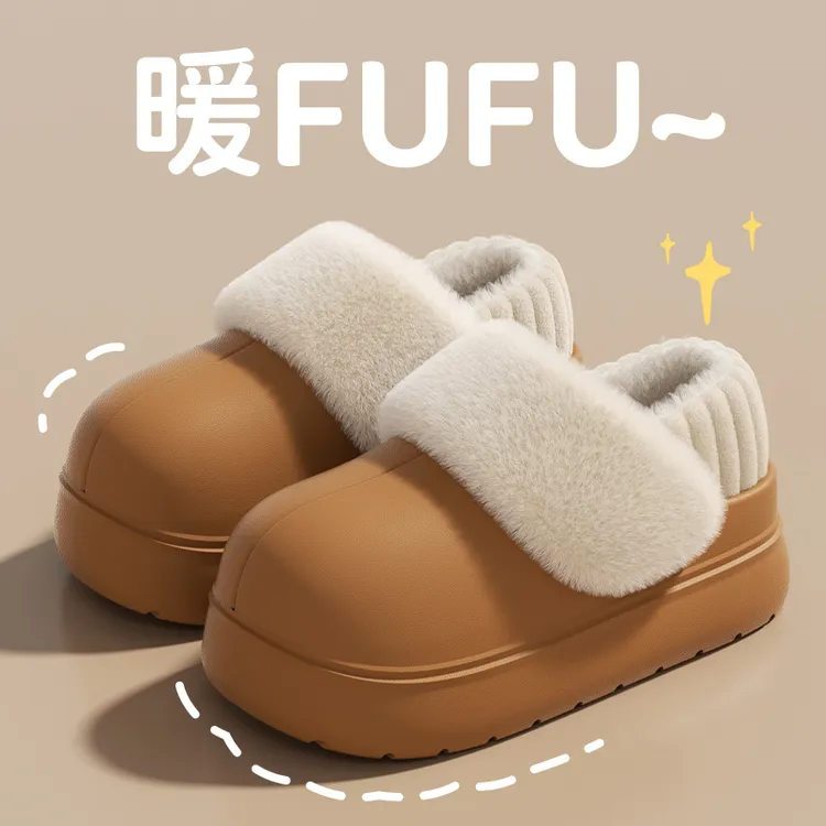 防水棉拖鞋女款秋冬季2025新款室内家居保暖防滑包跟月子棉拖女士