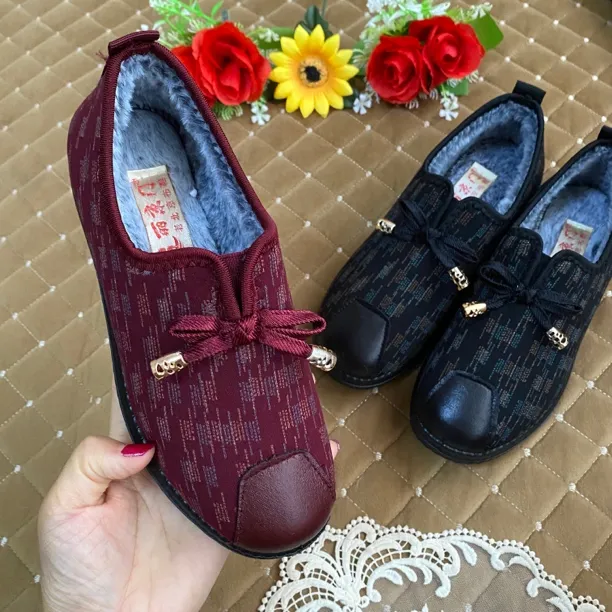 新款软底软面二棉保暖舒适软和防滑妈妈鞋女鞋8786-611棉鞋冬季