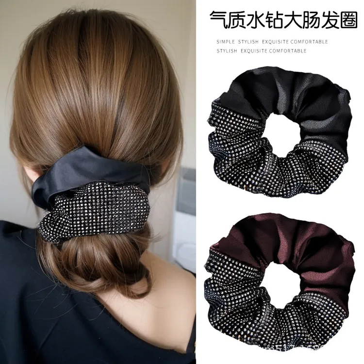 小香风网红新款发绳AB面高档洋气皮筋头花扎头发耐用优雅头花朵