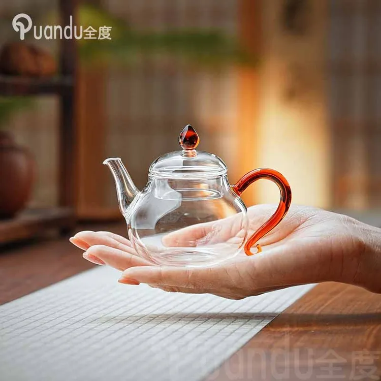  小茶壶玻璃泡茶壶迷你泡茶玻璃小茶壶一人用小容量专用泡茶器