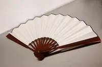 印度小叶紫檀10寸白扇中式文玩折扇不粘合
