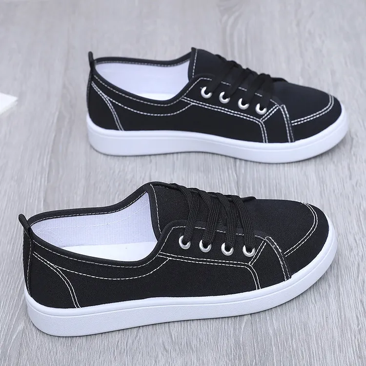 春季新款爆款帆布鞋女透气老北京布鞋韩版休闲运动板鞋女款学生鞋