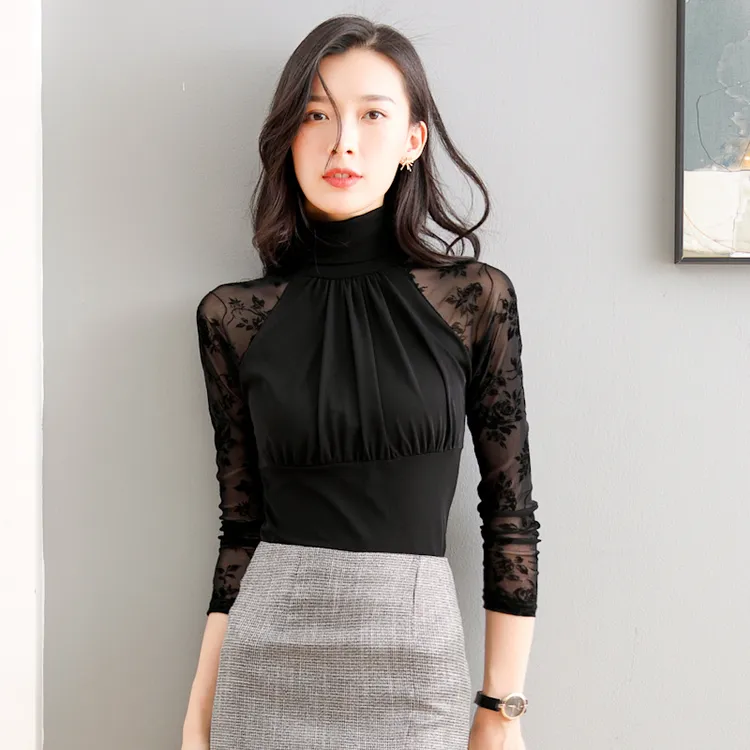秋款女装洋气打底衫女内搭长袖内衣独特漂亮初秋上衣遮肉遮肚3753