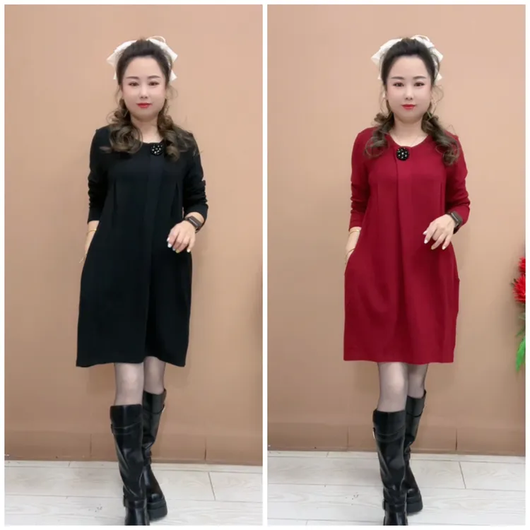 297兰波家大扣韩范遮肉连衣裙