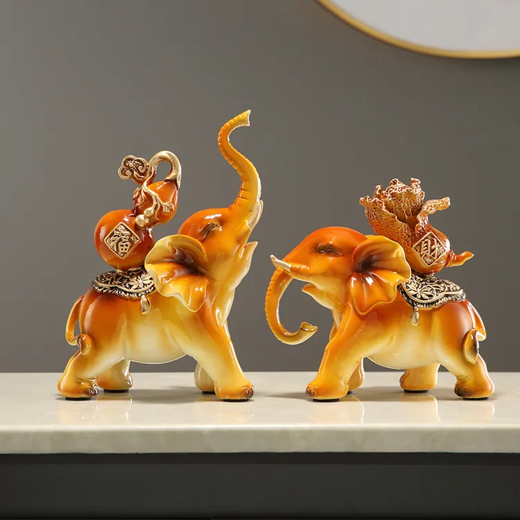 【师傅推荐】树脂工艺品大象新品创意玄关摆件电视柜酒柜客厅装饰品