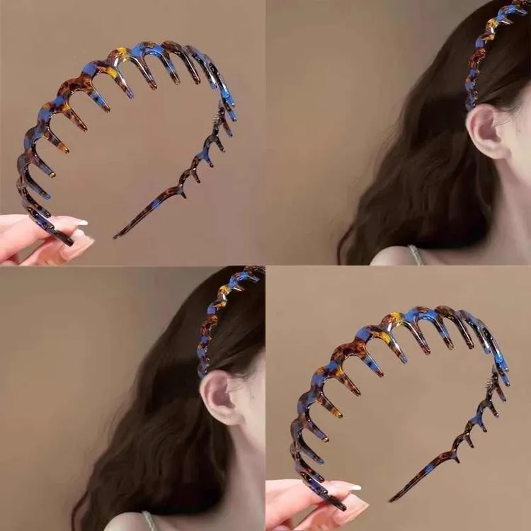 复古升级醋酸波浪发箍女不勒头高颅顶显发量头箍发夹发饰2025新款