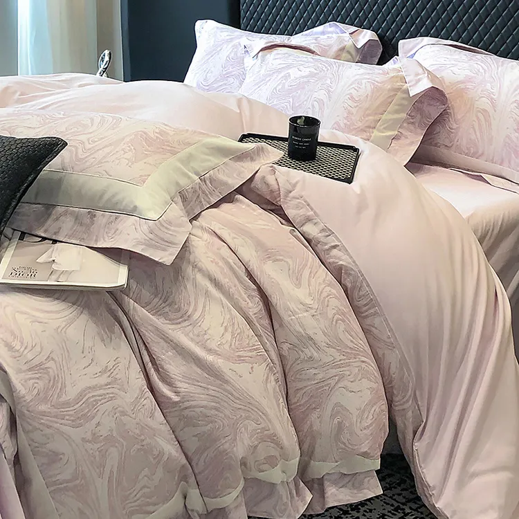 轻奢风A类全棉磨毛四件套秋冬保暖200支被套床单纯棉床笠床上用品