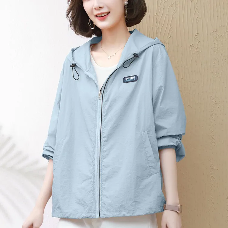 休闲轻薄防晒衣女2025新款夏季棒球服外套短款薄款透气大码防晒服