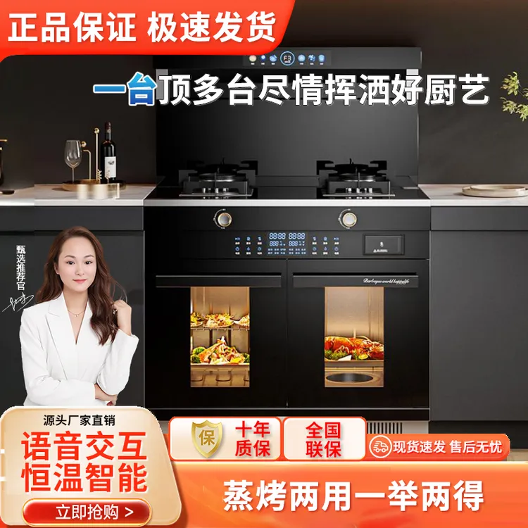 阿拉好太太集成灶一体灶液化气油烟机燃气灶家用智能蒸烤箱一体