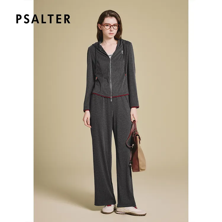 诗篇专选运动休闲减龄收腰修身连帽开衫短外套2025秋季新款