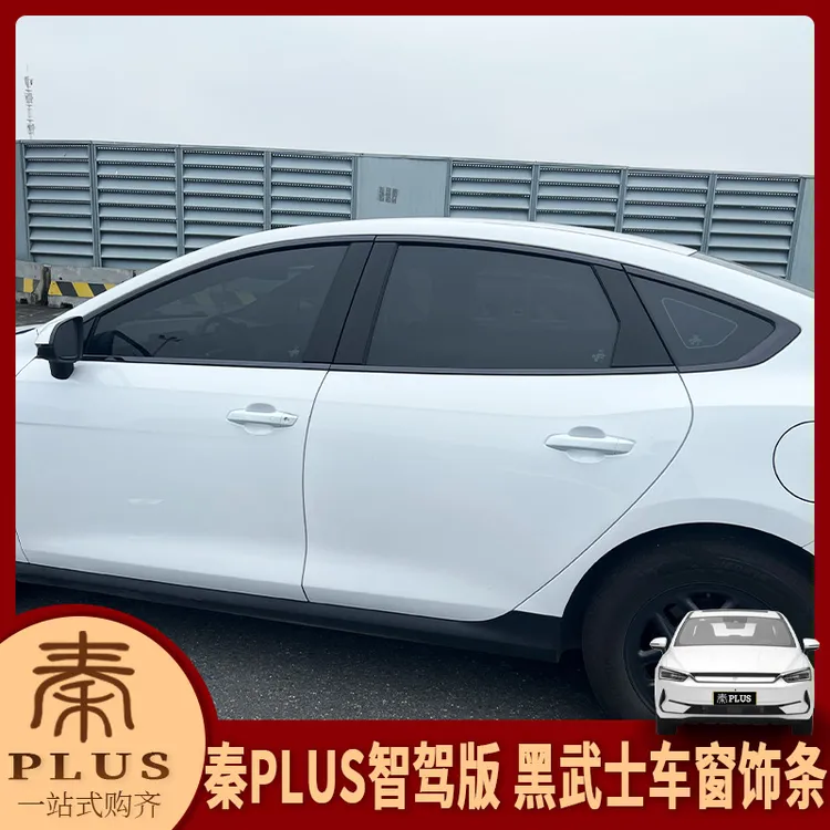 比亚迪25款秦plus智驾版Dmi/EV改装黑武士车窗饰条黑色车窗装饰贴