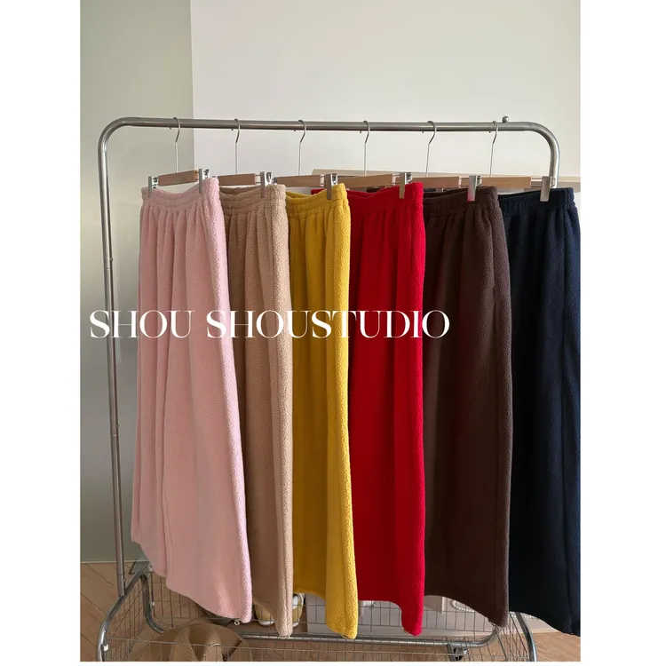 【夏夏】彩虹裤-大码加厚摇粒绒松紧保暖显瘦百搭束脚长裤S02314