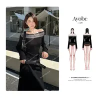 【AYOBE】原创款 9月17日10:00新品  超绝显瘦性感条纹显瘦针织裙