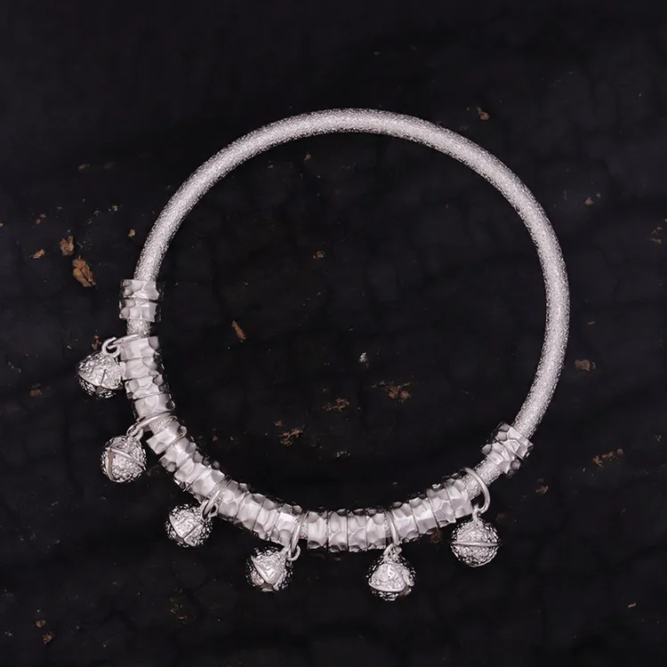 铜合金手镯 新款百搭黄财神盘缠手镯女新中式国风吉言镯子生日礼