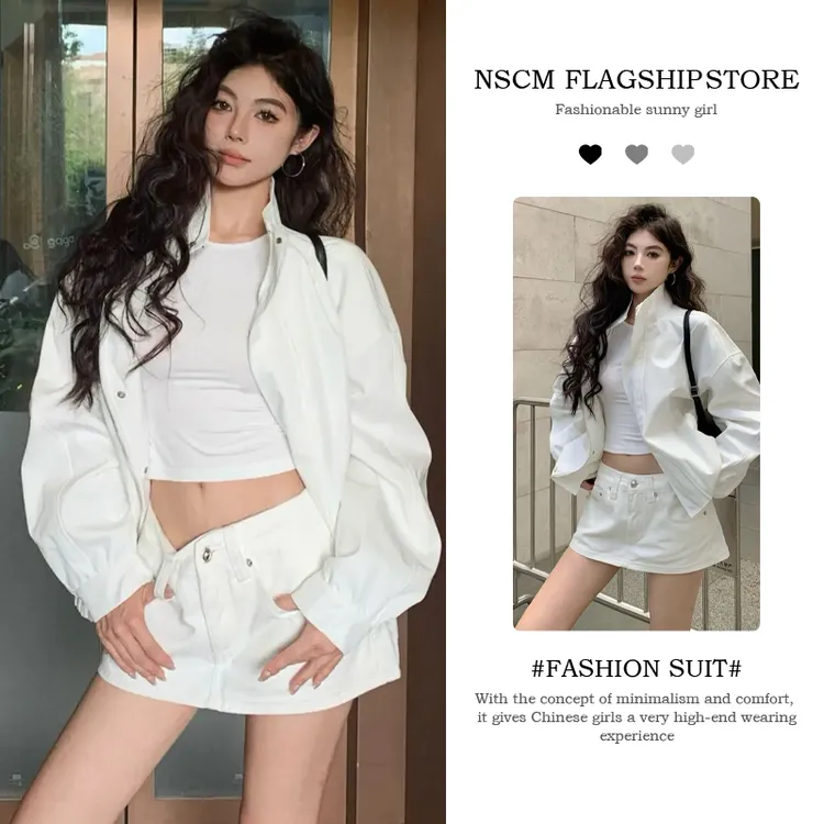 NSCM夏季新款美式复古辣妹工装半身短裙时尚高腰显瘦a字裤裙子女