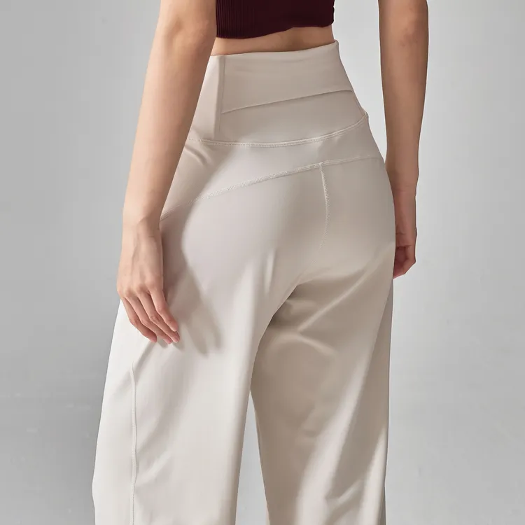 宽松直筒运动长裤女垂感显瘦高腰健身裤跑步训练普拉提透气瑜伽裤