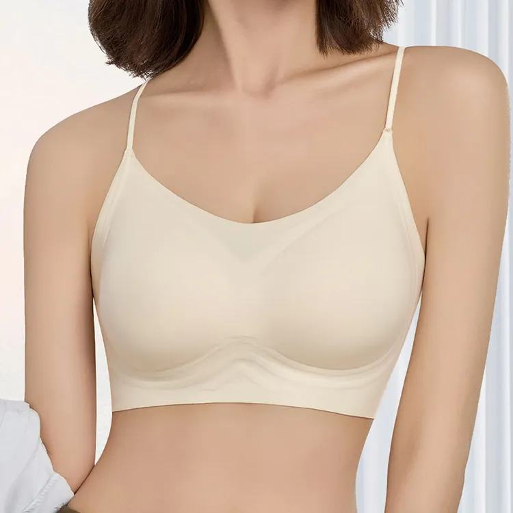 【少女心事】无肩带超薄款内衣女塑形美背吊带夏季文胸女款6622