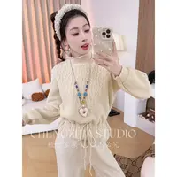 【裴诗婷】MY00286抽绳收腰半高领毛衣05