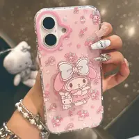 飞吻美乐蒂适用苹果iphone小米15promax防摔vivo华为oppo手机壳女