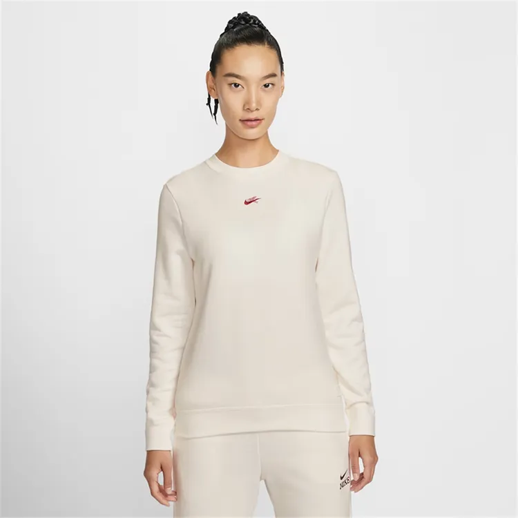 NIKE耐克女子AS W NSW FLC STD CREW CNY针织无帽卫衣IQ3827-133