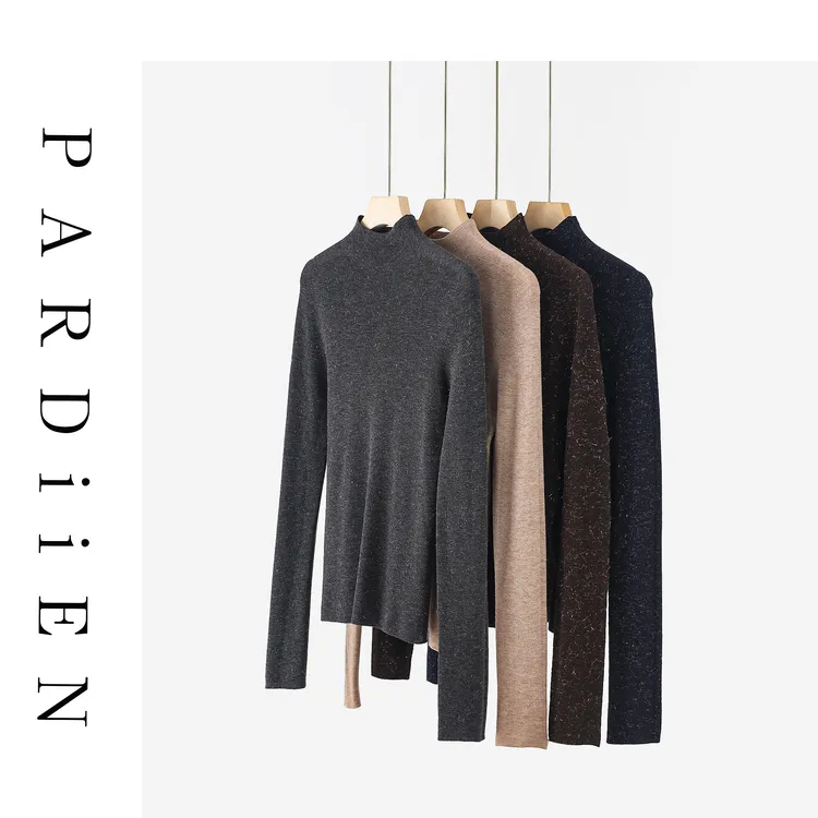 【北总严选】帕迪恩“补单王”亮丝精仿针织半高领衫25PD-JW25818