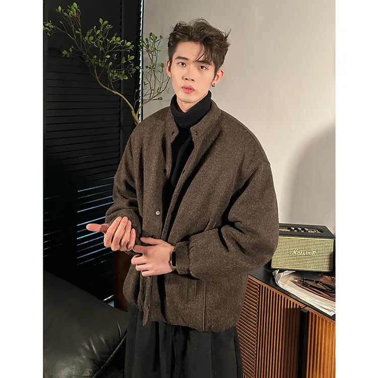 【国标90白鸭绒】宽松保暖帅气白鸭绒外套冬季潮流男士立领羽绒服