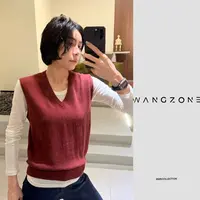 WANG ZONE｜意大利进口高奢papi羊毛羊绒套头百搭V领针织马甲
