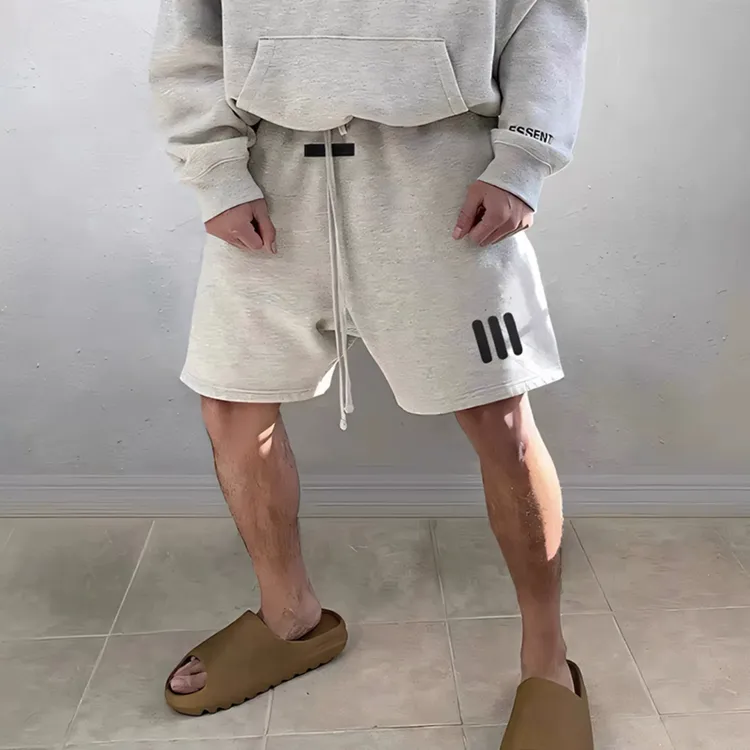 FOGCRAZY主线ESSENTIALS联名三条杠宽松休闲情侣短裤男士潮流夏季