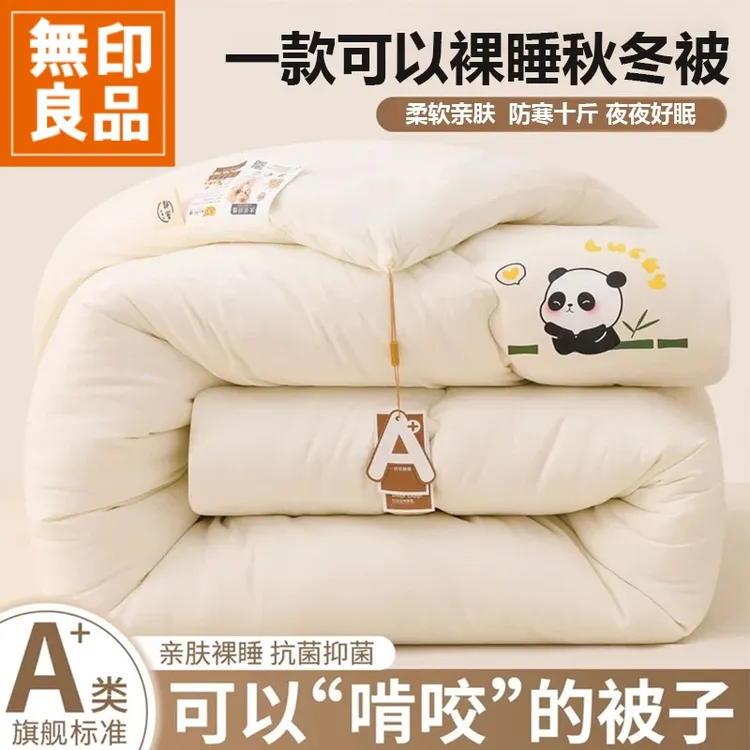 無印良品冬季加厚被子秋冬款家用卧室保暖10斤冬被四季通用棉被芯